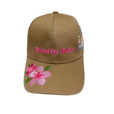PUERTO RICO FLOWER EMBROIDERY CAP
